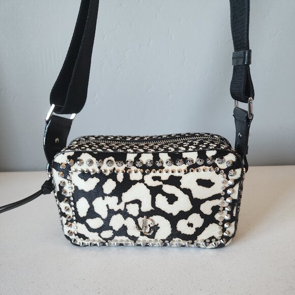 Jimmy Choo Studded Calf Hair Camera Bag "EUC" - Picture 15 of 16